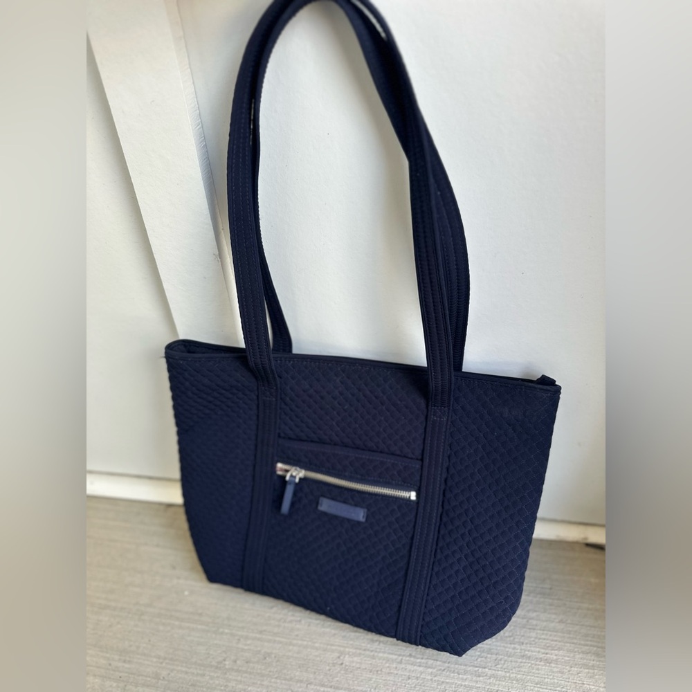 Vera Bradley Blue Quilted Tote Bag with Structured Design